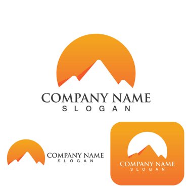 Dağ Logosu ve sembol vektörü eps10