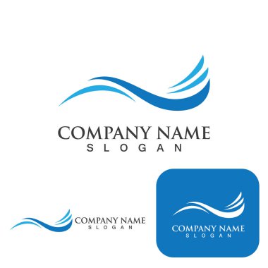 Su dalgası logo vektör çizimi tasarımı
