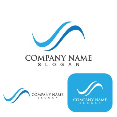 Su dalgası logo vektör çizimi tasarımı