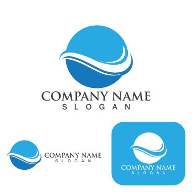 Su dalgası simgesi vektör çizim logosu