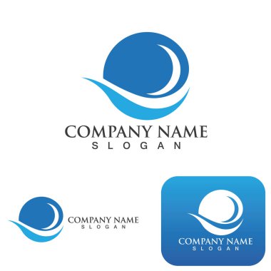 Su dalgası simgesi vektör çizim logosu