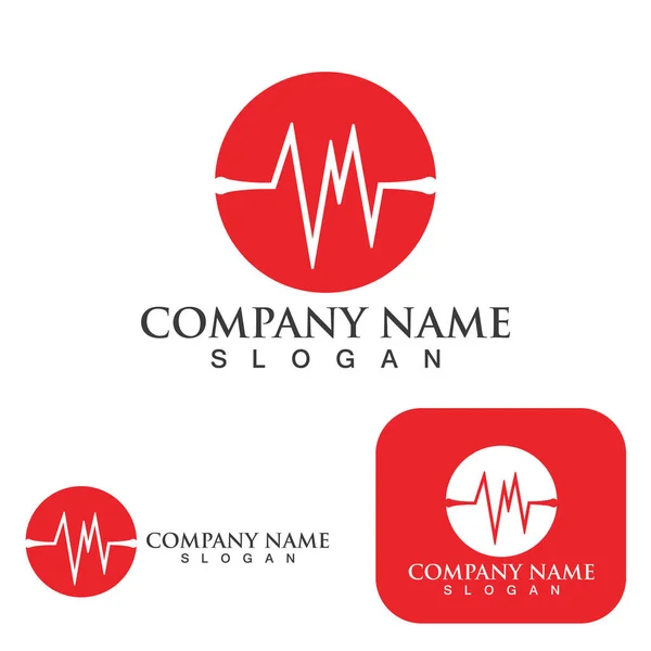 Heartbeat Logo Symbol Template Design Element —  Vetores de Stock
