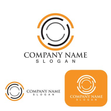 C Çemberi halka logosu Şablon ikonu tasarımı