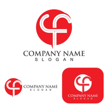 F logosu Harf vektör simgesi