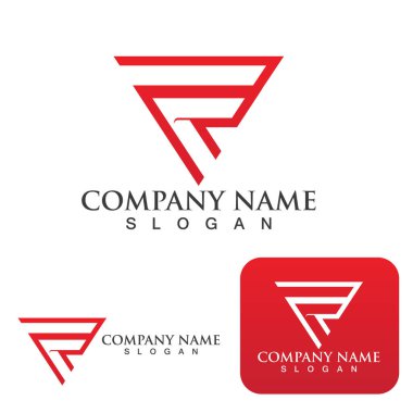 F logosu Harf vektör simgesi