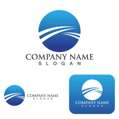 Köprü Logosu Şablonu vektör illüstrasyon tasarımı