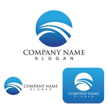 Köprü Logosu Şablonu vektör illüstrasyon tasarımı