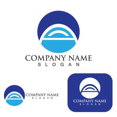 Köprü Logosu Şablonu vektör illüstrasyon tasarımı