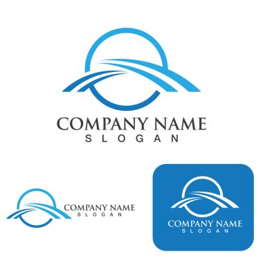 Köprü Logosu Şablonu vektör illüstrasyon tasarımı