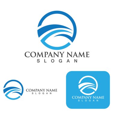 Köprü Logosu Şablonu vektör illüstrasyon tasarımı