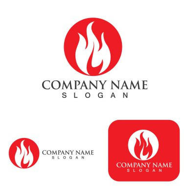 Ateş Logosu Ateş Şablonu Clipart Sembol Simgesi Vektörü 