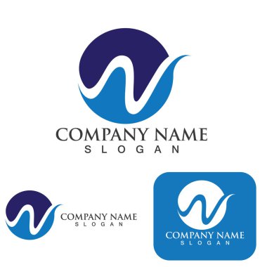 W Harfi Logo Şablonu vektör çizimi tasarımı