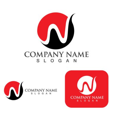 W Harfi Logo Şablonu vektör çizimi tasarımı