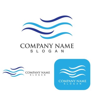 Su dalgası simgesi vektör çizim logosu
