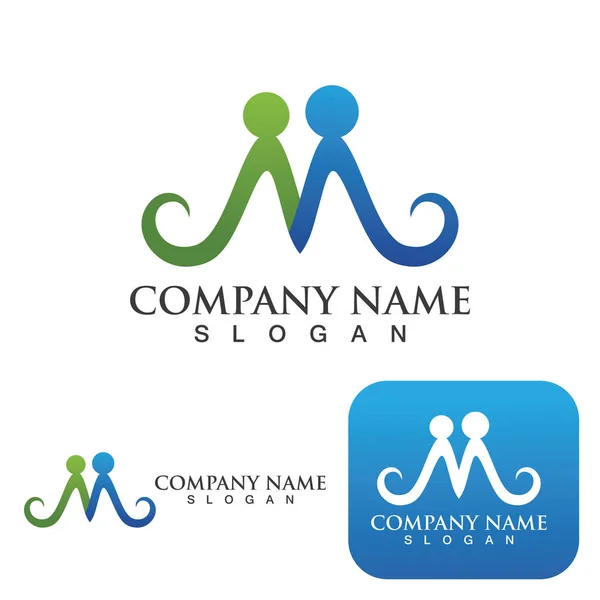 Carta Logo Modelo Vetor Ilustração Design —  Vetores de Stock