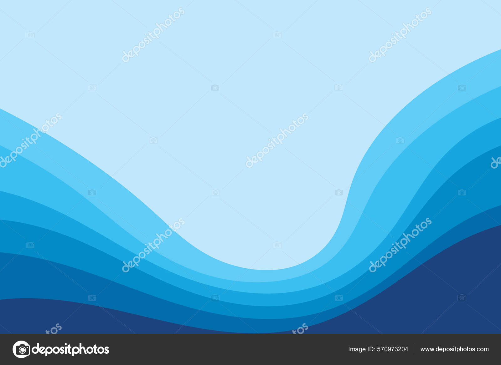 Onda Azul Baground Wallpaper Padrão Vetor imagem vetorial de