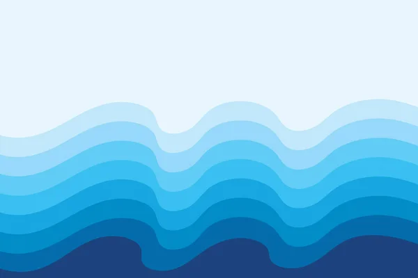 Blauwe Golf Baground Wallpaper Patroon Vector — Stockvector