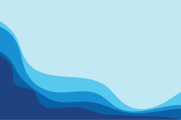 青い波のバッグラウンド壁紙パターンベクトル — ストックベクタ