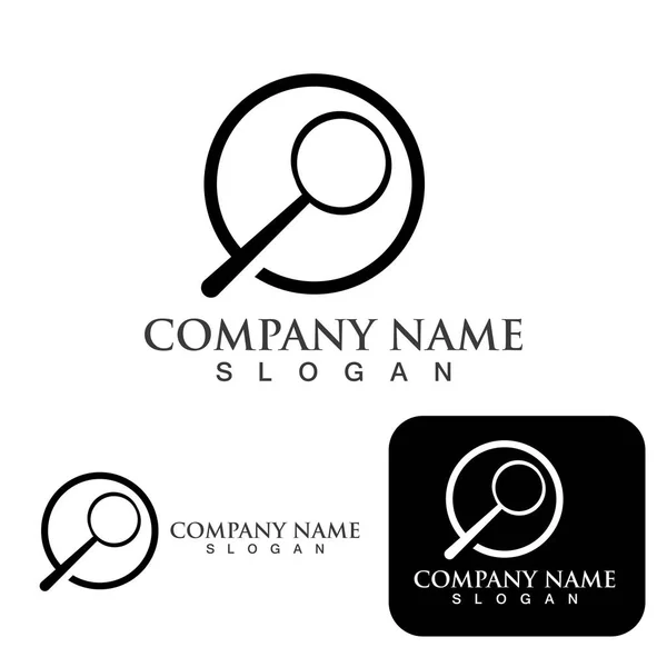 Logotipo Lupa Símbolo —  Vetores de Stock