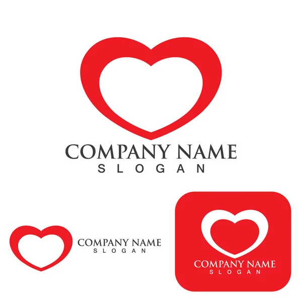 Love Logo Vector Icon Illustration Design Template — Stock Vector