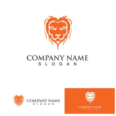 Lion King logo vektör çizimi. Altın Aslan Kral baş işareti konsepti. Siyah arkaplan izole edilmiş.