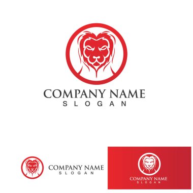 Lion King logo vektör çizimi. Altın Aslan Kral baş işareti konsepti. Siyah arkaplan izole edilmiş.