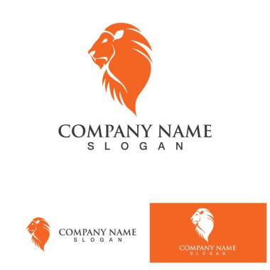 Lion King logo vektör çizimi. Altın Aslan Kral baş işareti konsepti. Siyah arkaplan izole edilmiş.