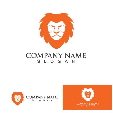 Lion King logo vektör çizimi. Altın Aslan Kral baş işareti konsepti. Siyah arkaplan izole edilmiş.