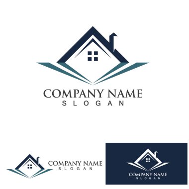 Ev Evi onarım logosu ve sembol vektörü