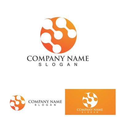 Molekül DNA logosu vektör illüstrasyon tasarımı 