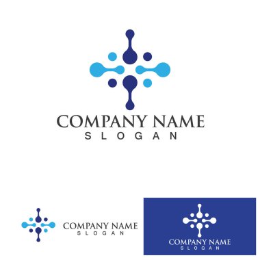 Molekül DNA logosu vektör illüstrasyon tasarımı 