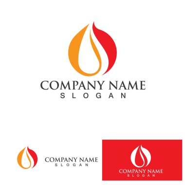 Ateş Logosu Ateş Şablonu Clipart Sembol Simgesi Vektörü 