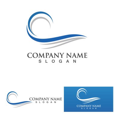 Su dalgası logosu ikon vektör illüstrasyon tasarımı. Çember Şeklinde Dalga