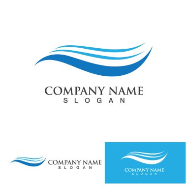 su dalgası logo tasarım şablonu