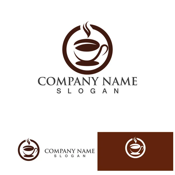 Coffee Bean Icon Vector Illustration Template — Stock Vector