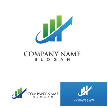 İş finansmanı ve pazarlama logosu Vektör illüstrasyon tasarımı