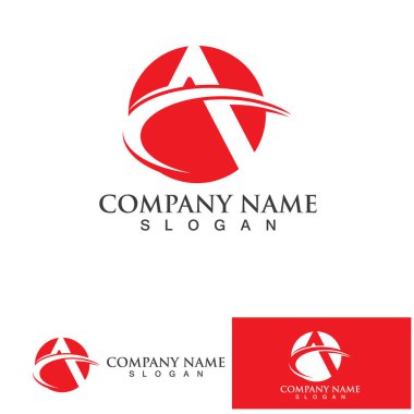 Bir Harf Şablonu vektör resimleme tasarımı