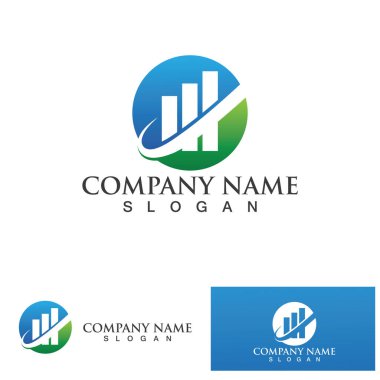 İş finansmanı ve pazarlama logosu Vektör illüstrasyon tasarımı