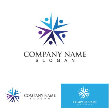 Takım ya da Groups.network ve sosyal simge tasarımı için Topluluk Logosu Tasarım Şablonu 