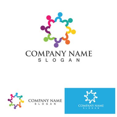 Takım ya da Groups.network ve sosyal simge tasarımı için Topluluk Logosu Tasarım Şablonu 