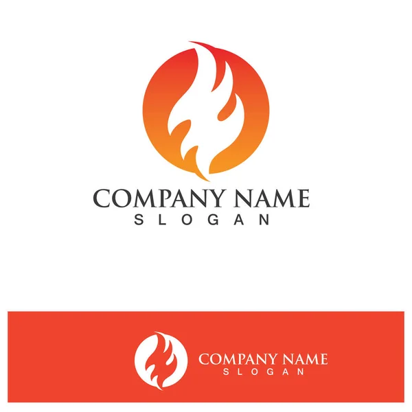 Brand Logotyp Mall Flame Clipart Symbol Ikonen Vektor — Stock vektor