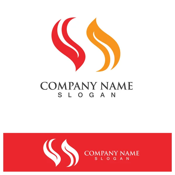 Fire Logo Template Flame Clipart Symbol Icon Vector — Stock Vector