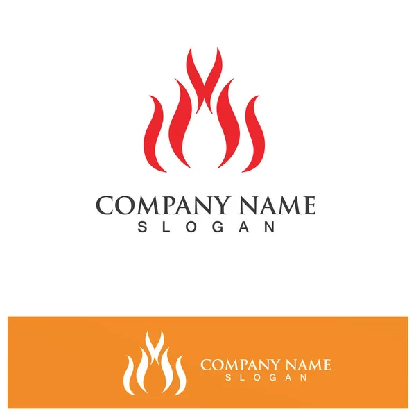 Plantilla Logotipo Fuego Flame Clipart Symbol Icon Vector — Archivo Imágenes Vectoriales