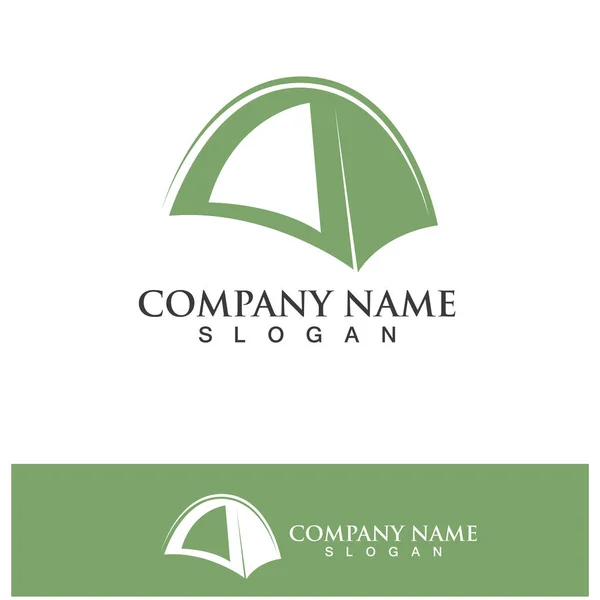 Campfire Logo Badge Label Vector Illustration Black Background Crossed Logs — Stock Vector
