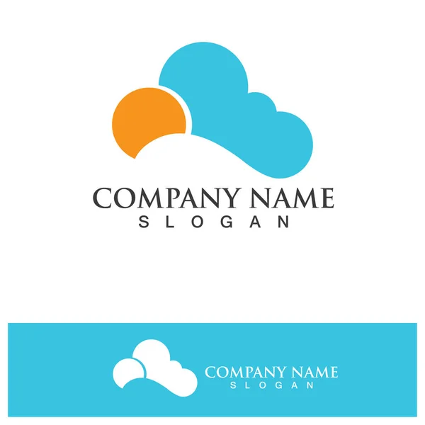 Cloud Logo Symbol Icon Template Vector Icon Illustration — Stock Vector