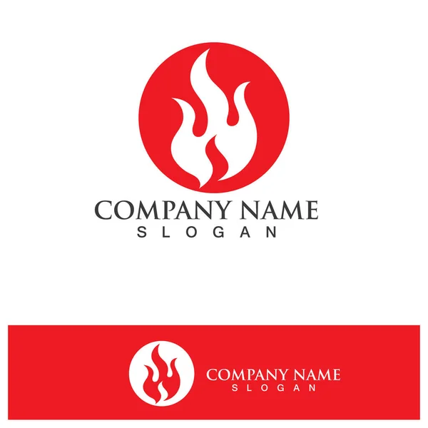 Brand Logotyp Mall Flame Clipart Symbol Ikonen Vektor — Stock vektor