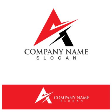 Bir Harf Logo Şablonu vektör illüstrasyon tasarımı