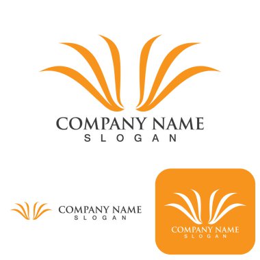 Şahin Kartalı Kuş Logo Şablonu vektör simgesi