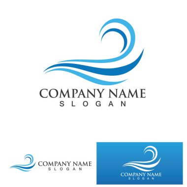 Wave logo and symbol water image. Sea, ocean, river surface.