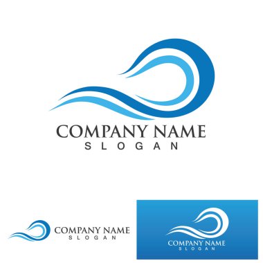 Wave logo and symbol water image. Sea, ocean, river surface.